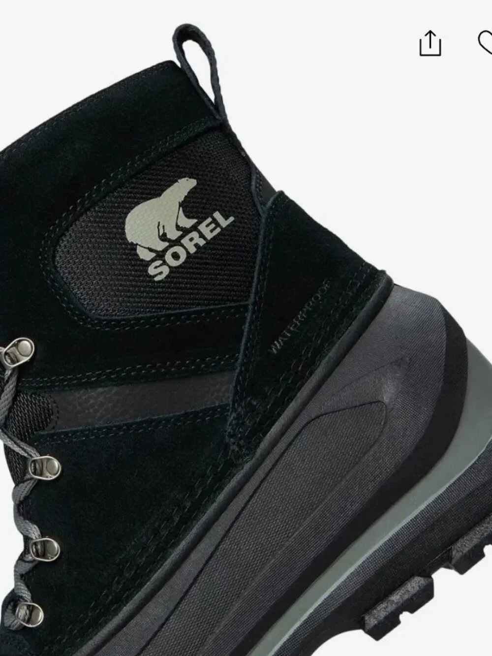 Sorel Buxton Lace Snow / Duck Boot Black Quarry Men's Size 11 NEW NM2737-010